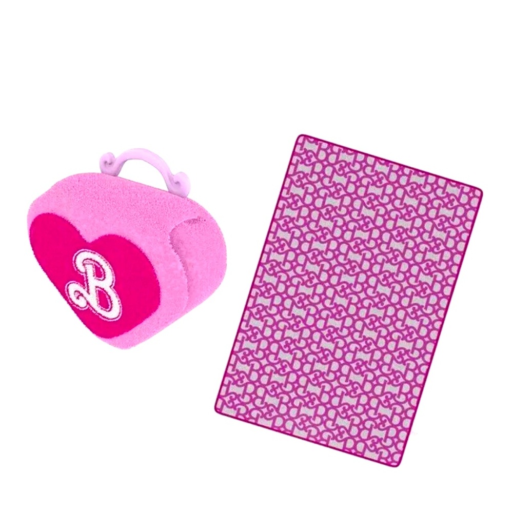 AMC Theater- Barbie the Movie: Pink Heart-Shaped Bag and Blanket Set